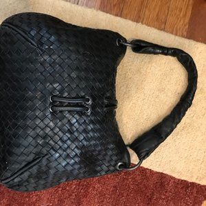 Bottega Veneta black woven handbag -- as is